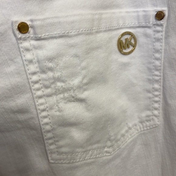 Michael Kors Distressed White Jeans size 10 - Picture 4 of 5